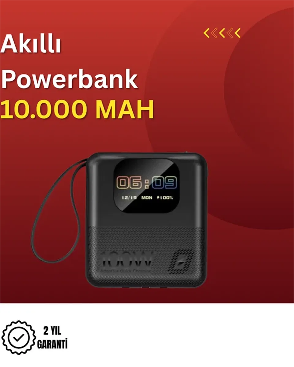 10. 000 mAh Çok Amaçlı Akıllı Saat ve Powerbank Cihaz