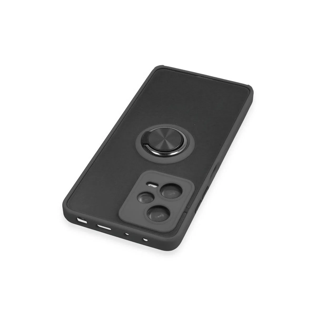 Xiaomi Redmi Note 12 5g Kılıf Montreal Yüzüklü Silikon Kapak - Siyah görsel 4
