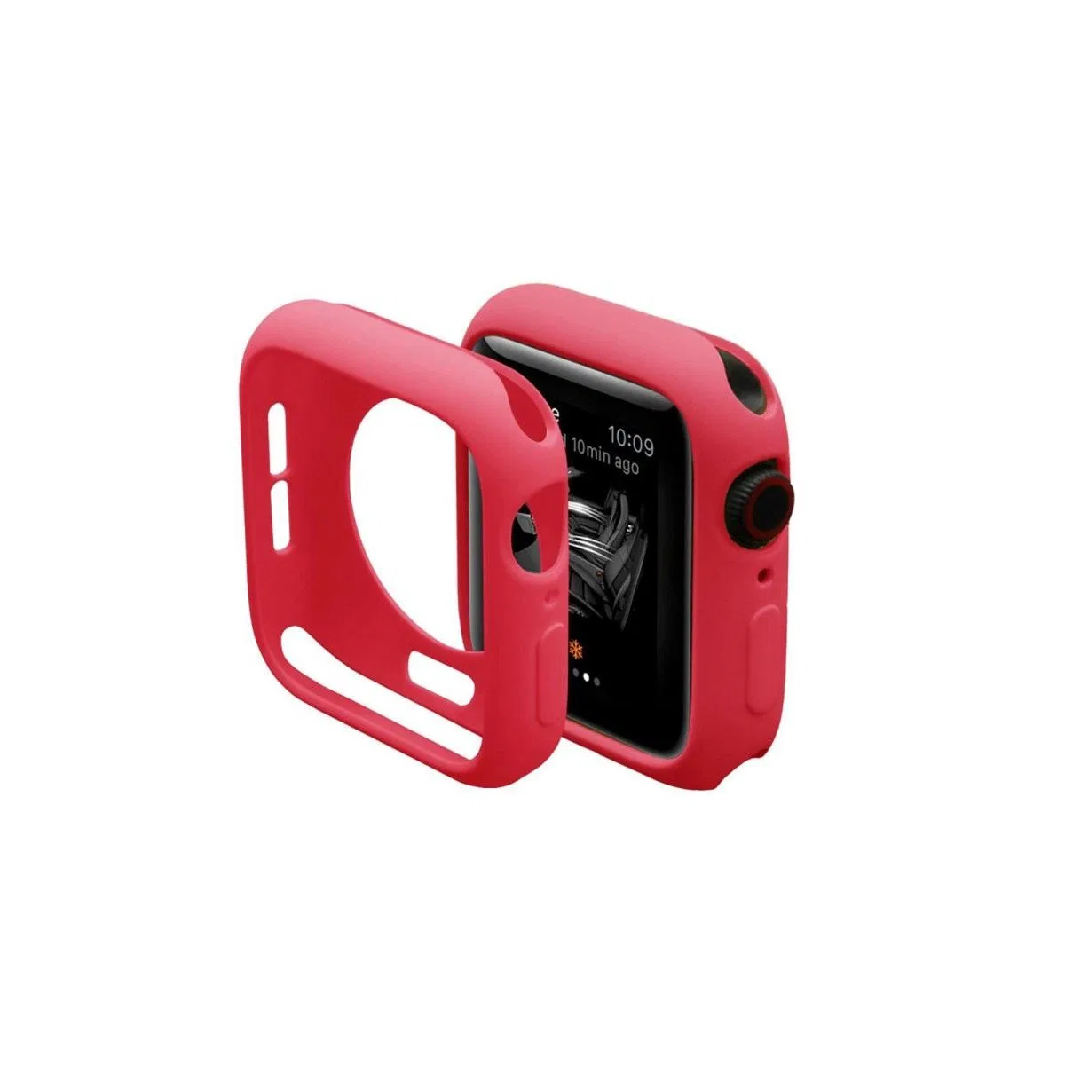 Apple Watch 40mm Silikon Alt Kasa - Kırmızı