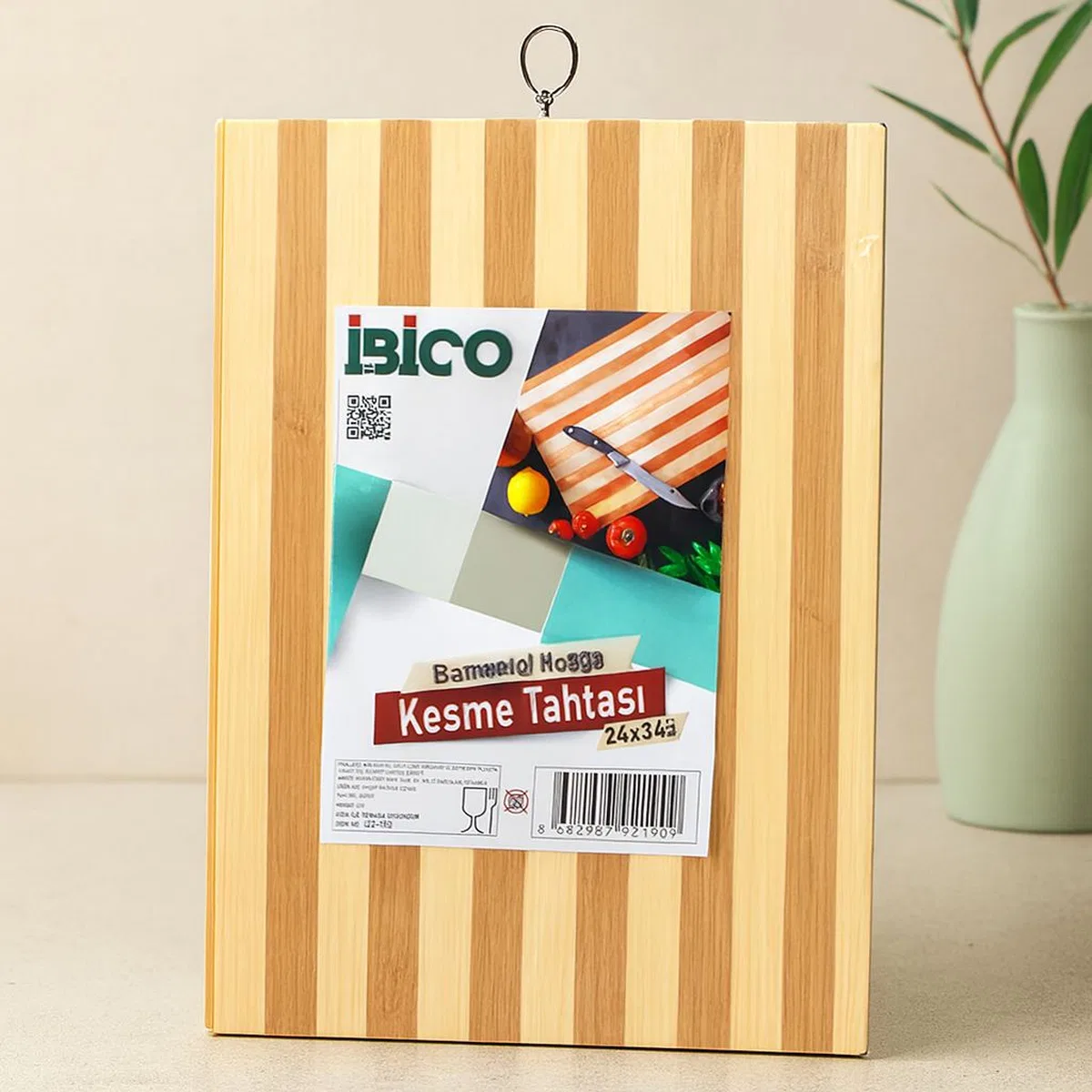Bambu Kesme Tahtası 24x34x1. 3 cm - Metal Kulplu