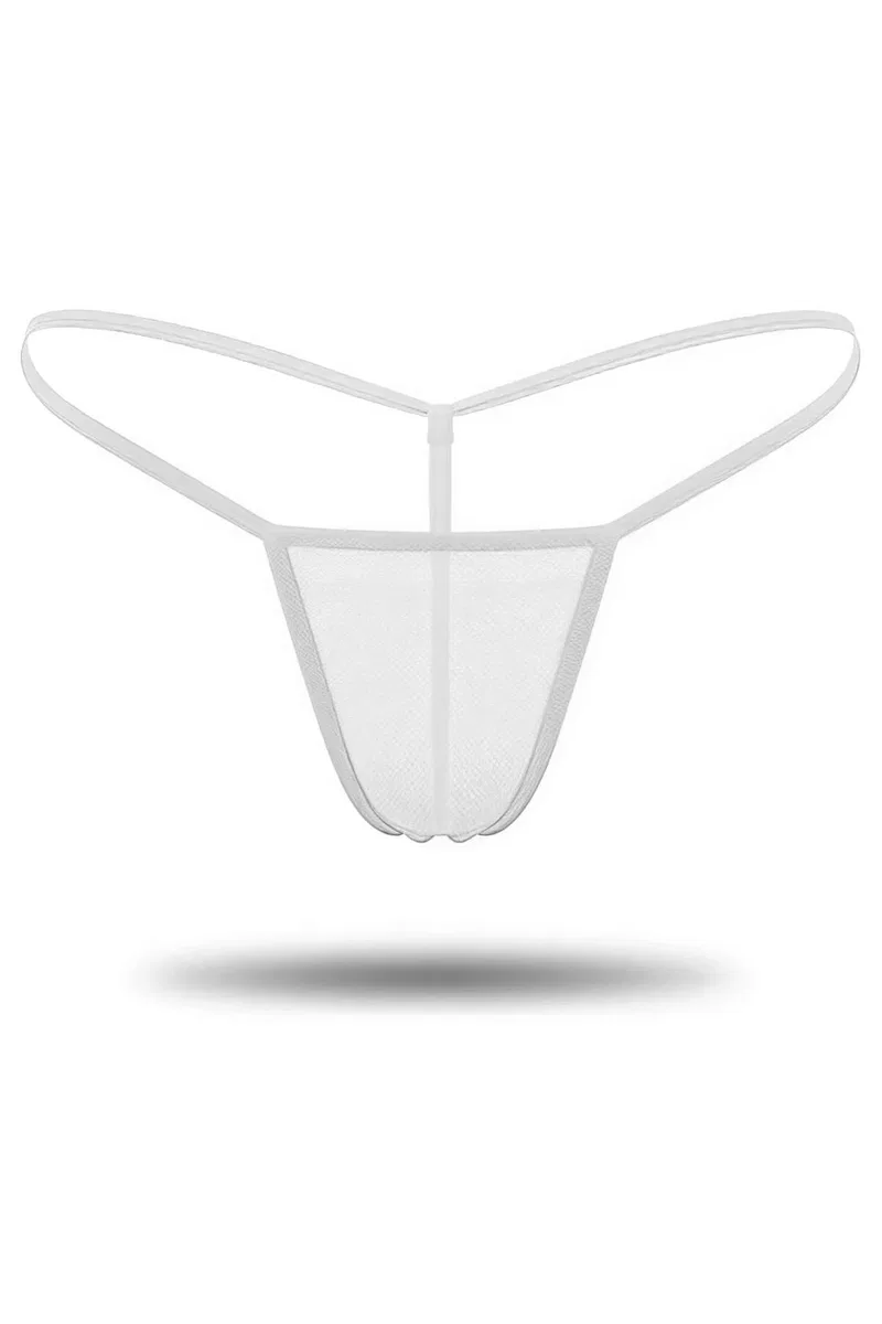 Kadın 3'lü Renkli Tül Tanga String görsel 2