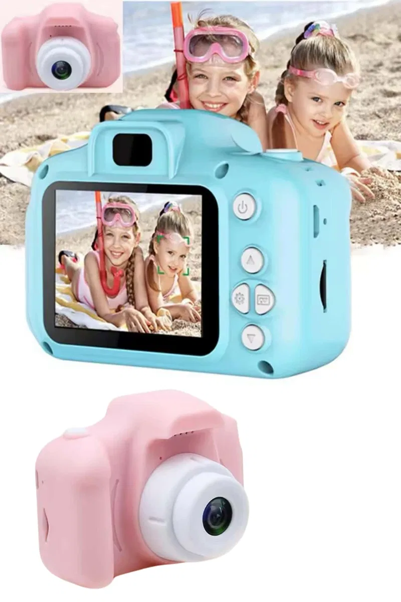 Dijital Fotoğraf Makinesi Çocuk Mini 1080p HD Kaliteli Renkli görsel 2