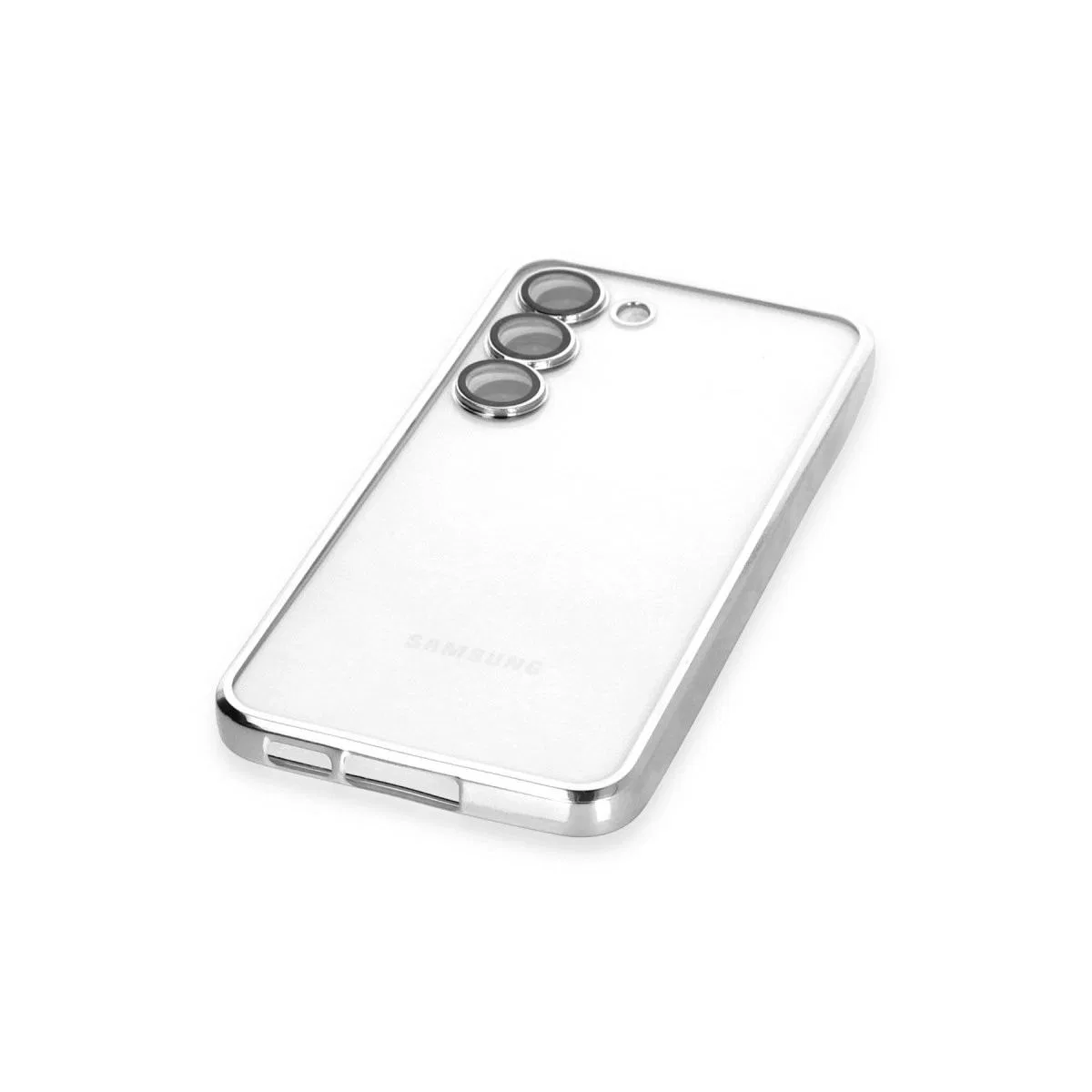 Samsung Galaxy S23 Plus Kılıf Razer Lensli Silikon - Gümüş görsel 4