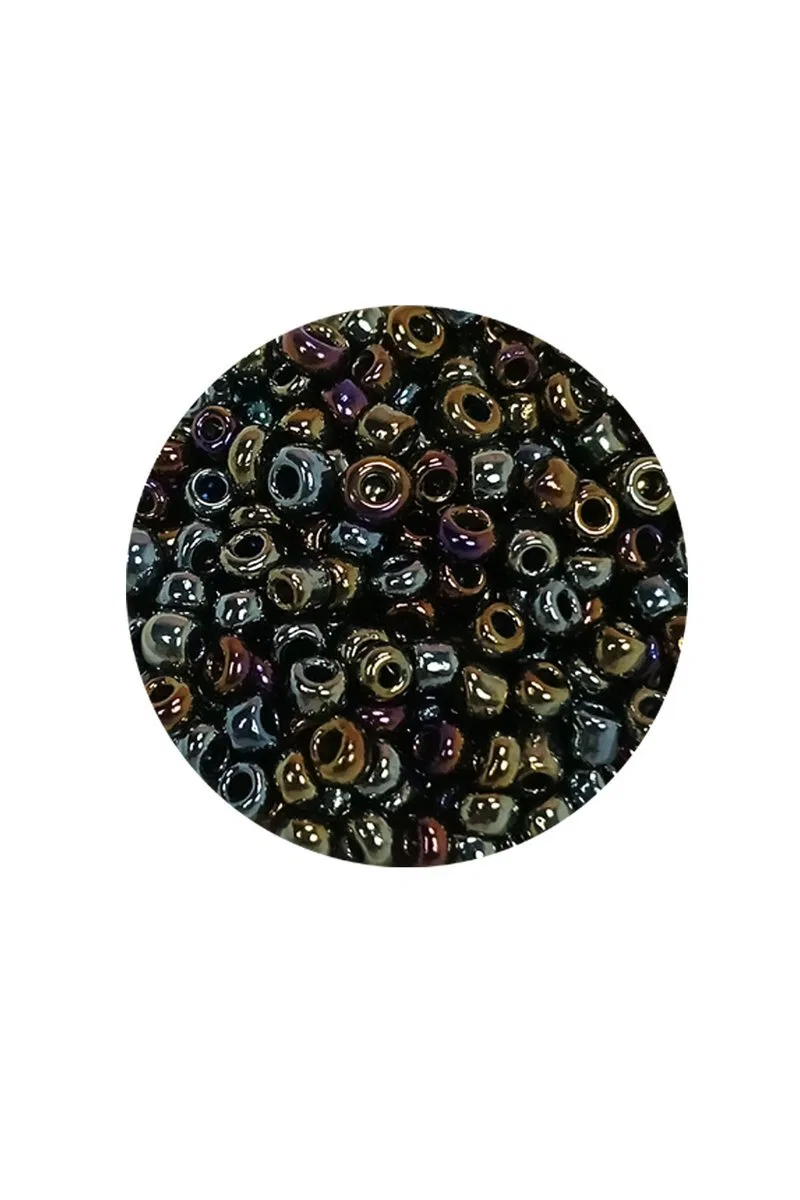Dökme Cam Kum Boncuk (8/0) 3 mm - 60 Gram - Alacalı Renk - BNC192 görsel 2