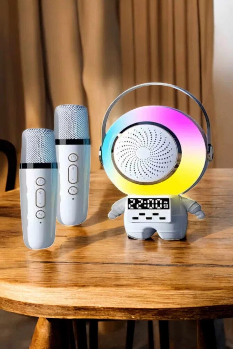 Çocuklara Özel Kablosuz Bluetooth Bağlantılı Karaoke Mikrofon görsel 2