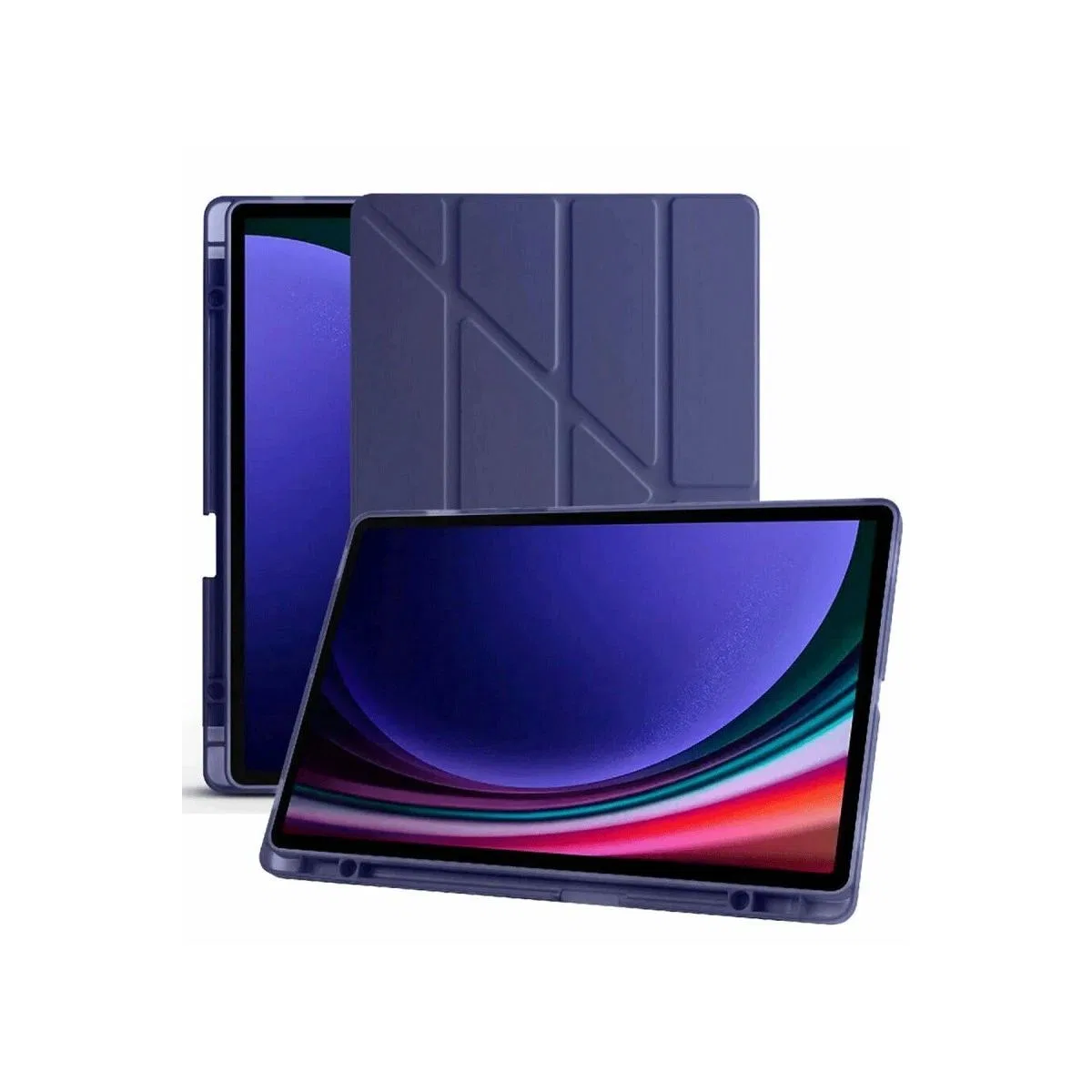 Samsung Galaxy X610 Tab S9 Fe Plus 12. 4 Kılıf Kalemlikli Mars Tablet Kılıfı - Lacivert görsel 4