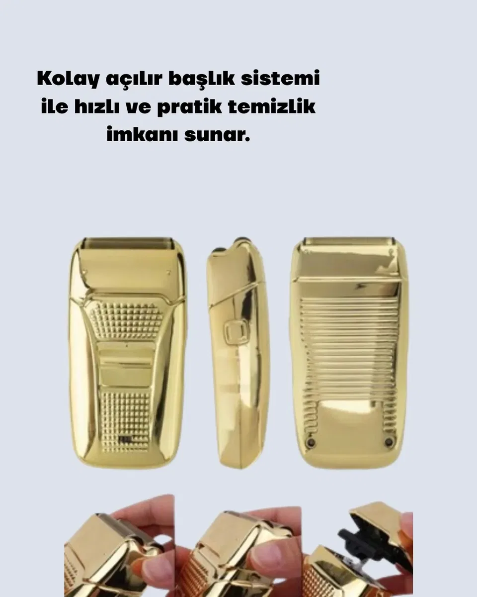 Profesyonel Kuru Kullanım Sakal Tıraş Makinesi Çift Başlıklı görsel 2
