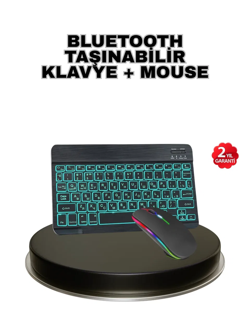 Aydınlatmalı Türkçe Q RGB Klavye Sessiz ve Dayanıklı Tuş Takımı