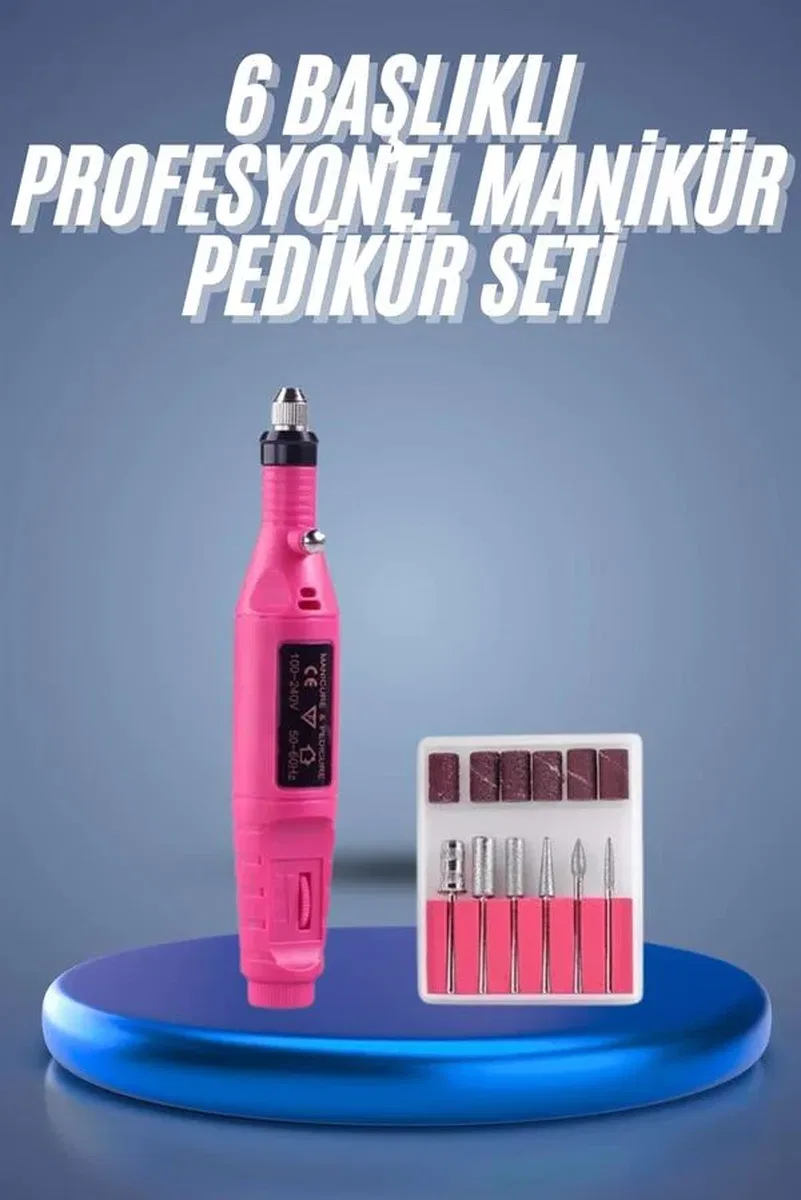 Profesyonel Manikür Pedikür Seti Törpü Makinesi Protez Tırnak Çıkarma görsel 2