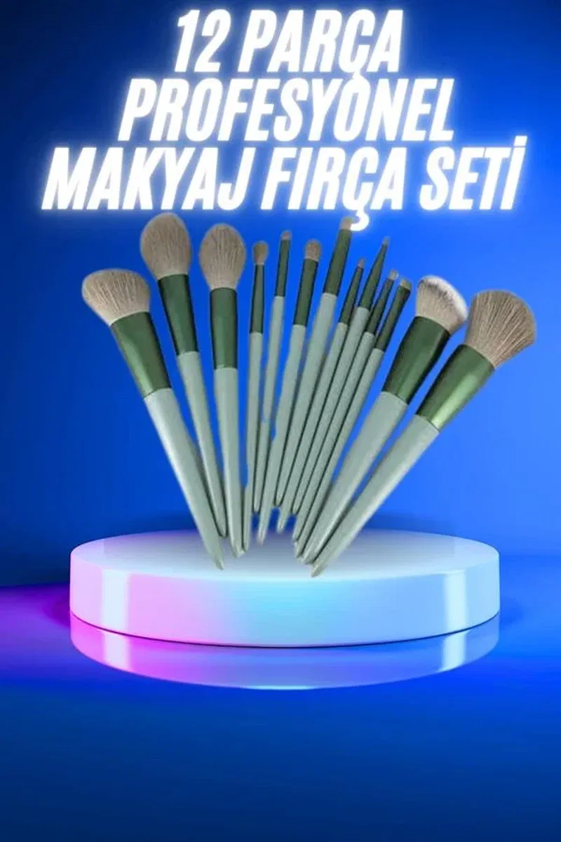 13 Parça Makyaj Fırça Seti Far Kontür Aydnlatıcı Fırçası İz Bırakmaz Hafif ve Yumuşak görsel 2