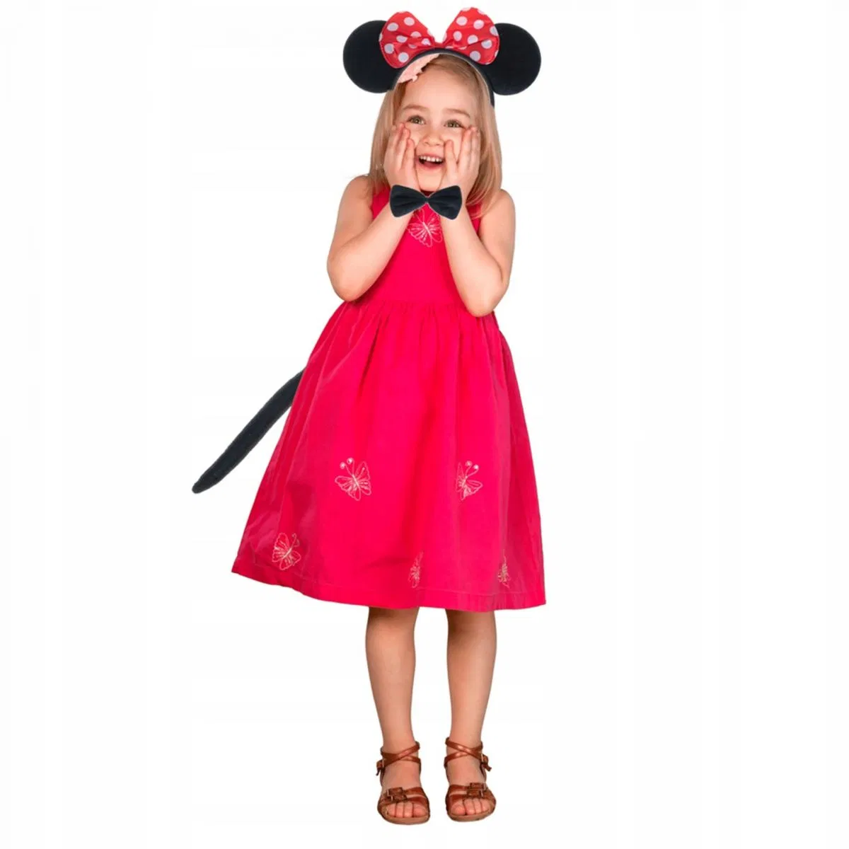 Minnie Mouse Kostüm Seti Taç Kuyruk Papyon Gösteri Seti görsel 3