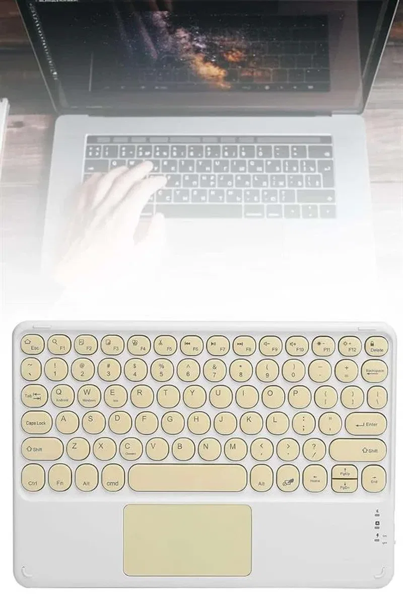 Profesyonel Wifi Q Klavye Bluetooth Klavye Touchpad 10. 8 Inç Yeni Nesil görsel 5