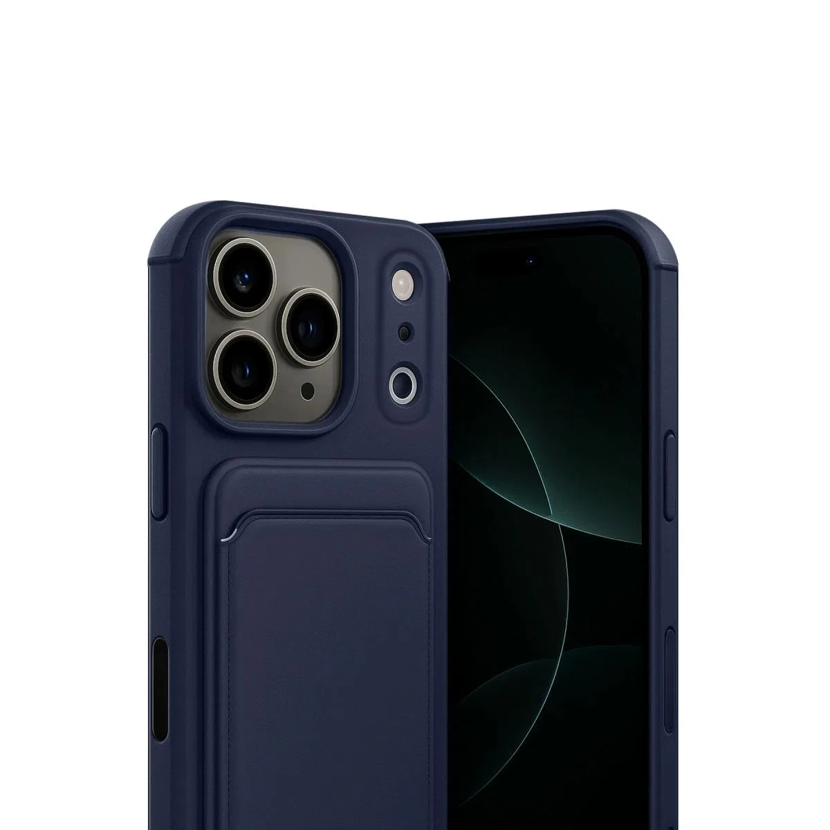Apple İphone 17 Pro Kelvin Kartvizitli Silikon - Lacivert görsel 2