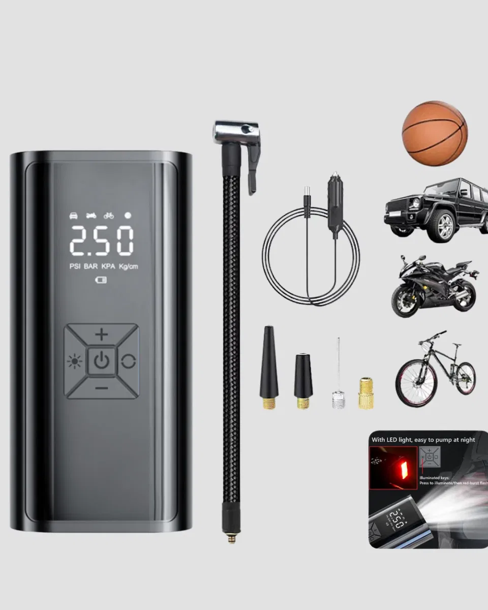 Taşınabilir 80W Kablosuz Lastik Şişirme Pompası Dijital Ekranlı görsel 3