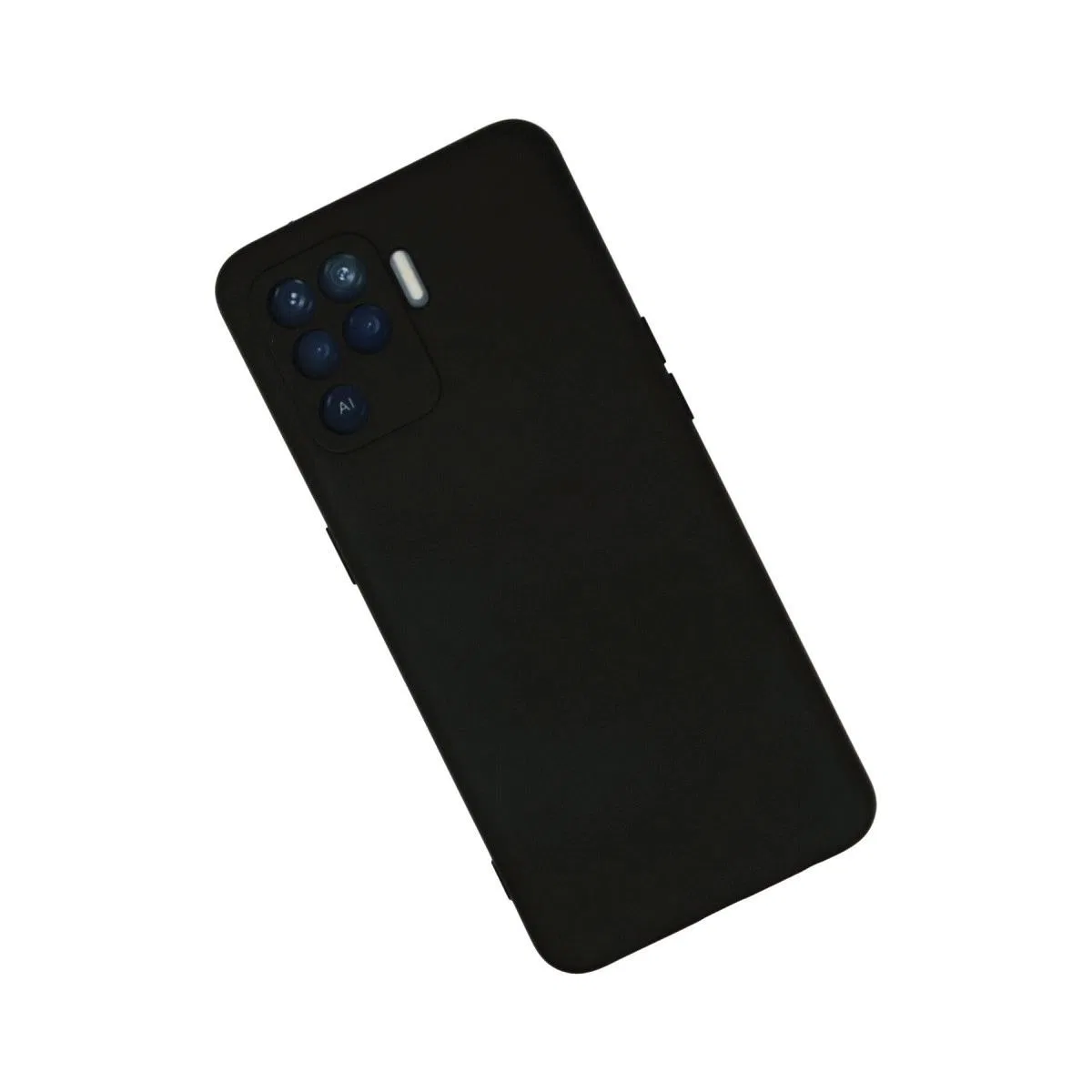 Oppo Reno 5 Lite Kılıf Nano İçi Kadife Silikon - Siyah görsel 3