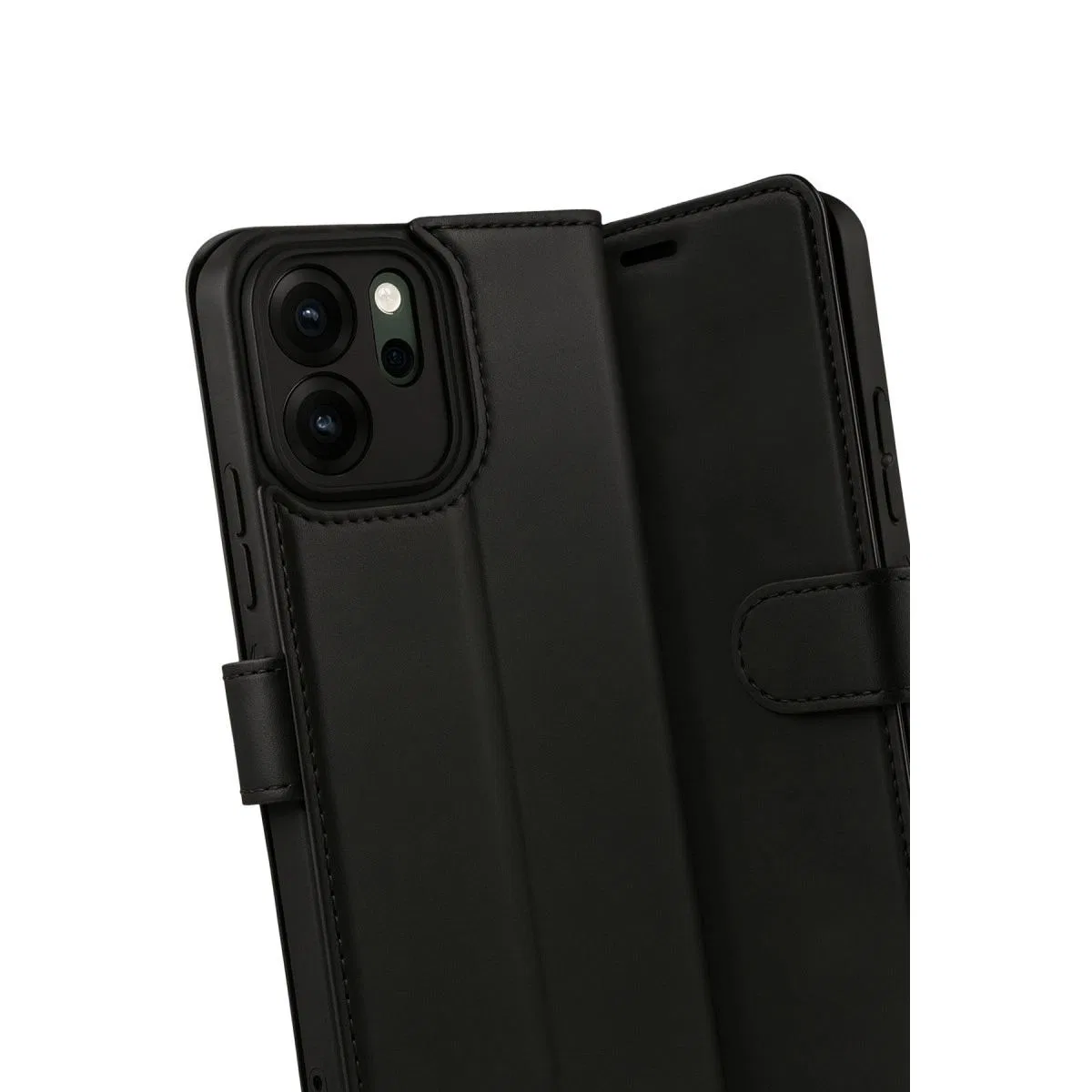 Oppo Reno 14f Trend S Plus Kapaklı Kılıf - Siyah görsel 3