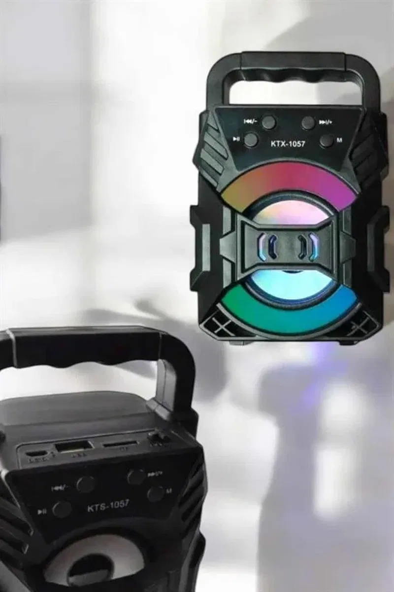 Işıklı Bluetooth Hoparlör Müzik ve Renkli Işık Taşınabiilir görsel 5