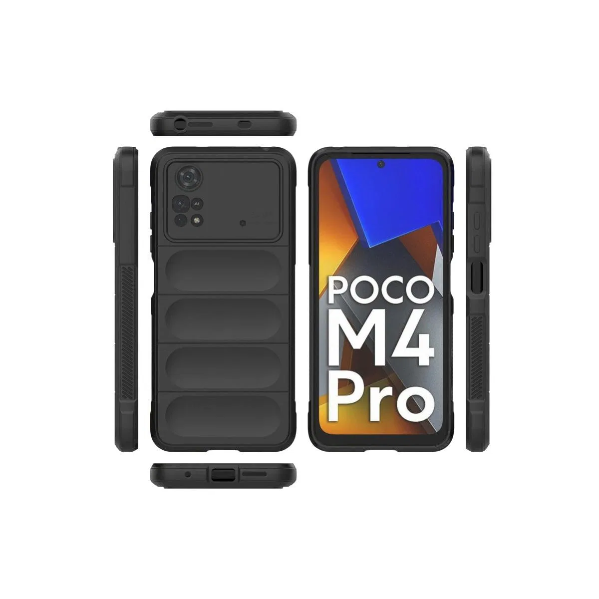 Xiaomi Poco M4 Pro 4g Kılıf Optimum Silikon - Siyah görsel 3