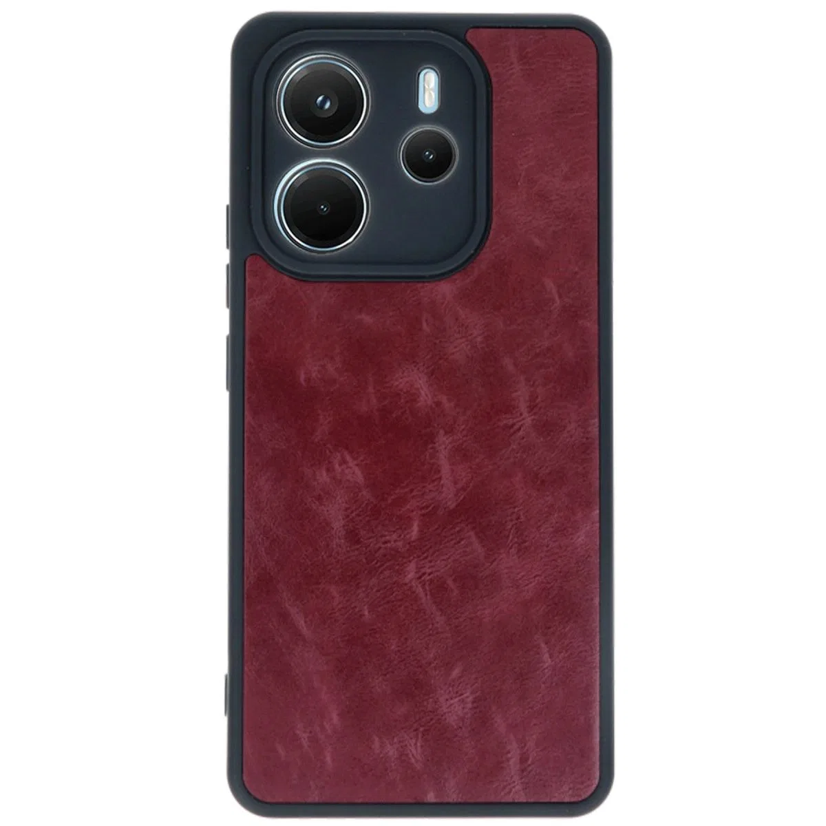 Xiaomi Redmi Note 14 4g Kılıf Aras Deri Kapak - Bordo görsel 2