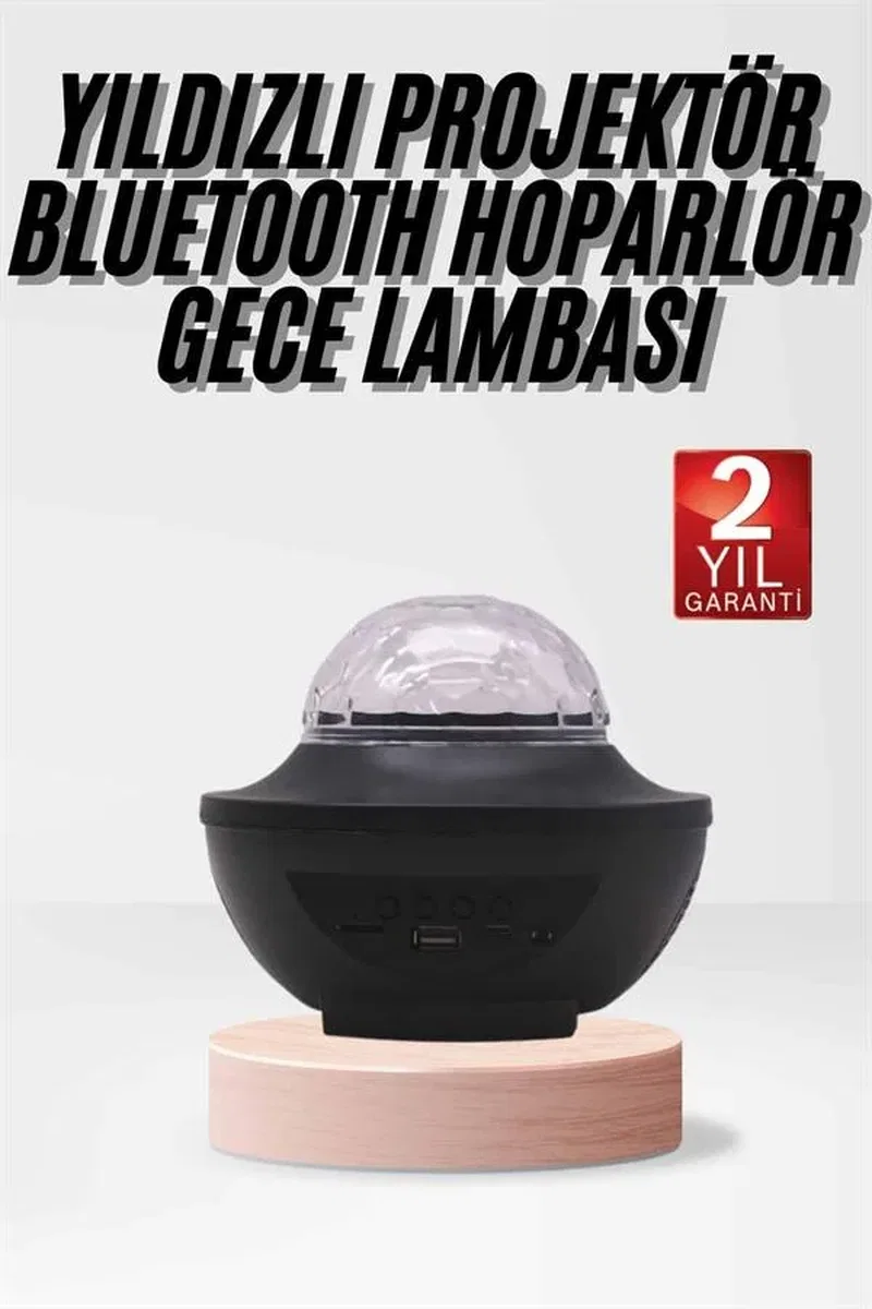 Çok Renkli Projektör Lamba Disko Topu Gece Lambası Kablosuz görsel 2