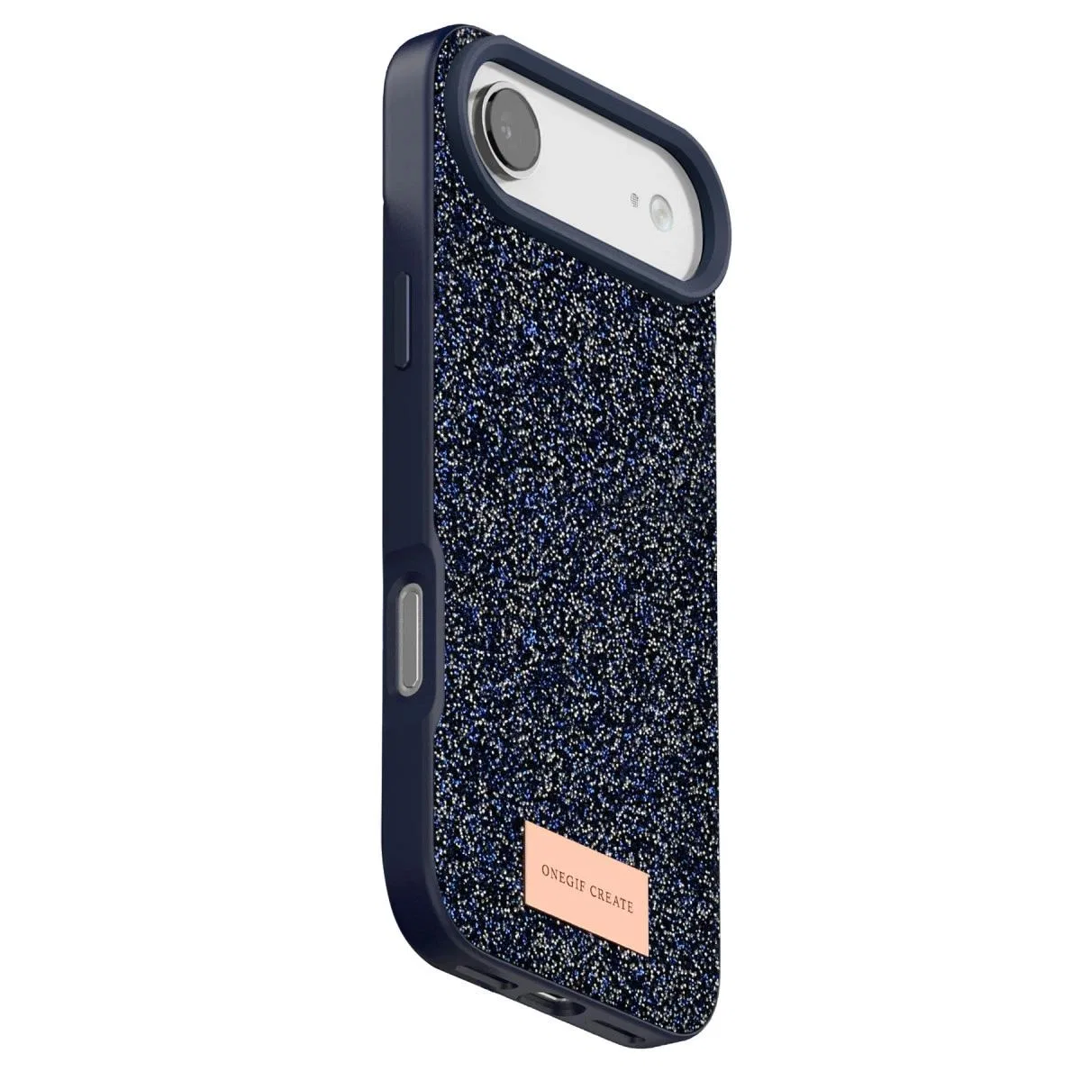 Onegif Apple İphone 17 Air Bright Simli Kapak - Mavi görsel 3