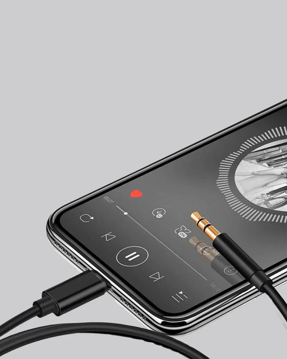 iPhone Uyumlu Lightning 3. 5mm Aux Adaptör Kablo Stereo Ses Aktarım görsel 2