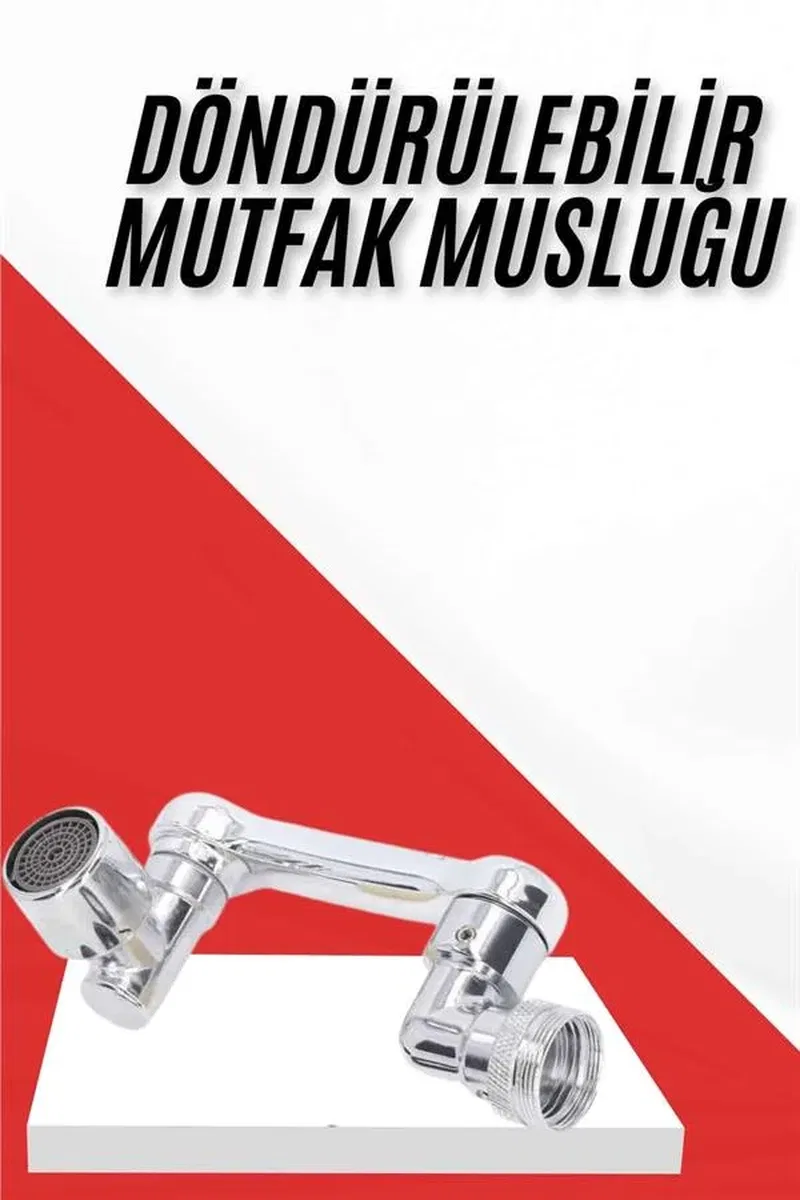 Her Yere Dönebilen Tasarruflu Mutfak Musluk Başlığı Ucu Musluk Ucu Oynar Başlıklı görsel 2