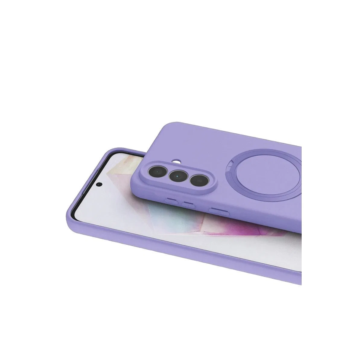 Samsung Galaxy A57 5g Regal Magsafe Standlı Kapak - Lila görsel 2