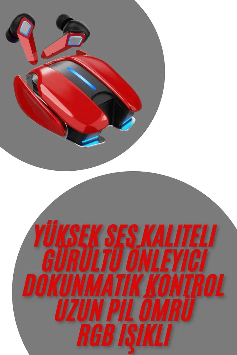 Oyuncu Kulaklığı Bluetooth Kulaklık Kablosuz RGB Işıklı Gamer Kulaklık Gürültü Önleyici görsel 2