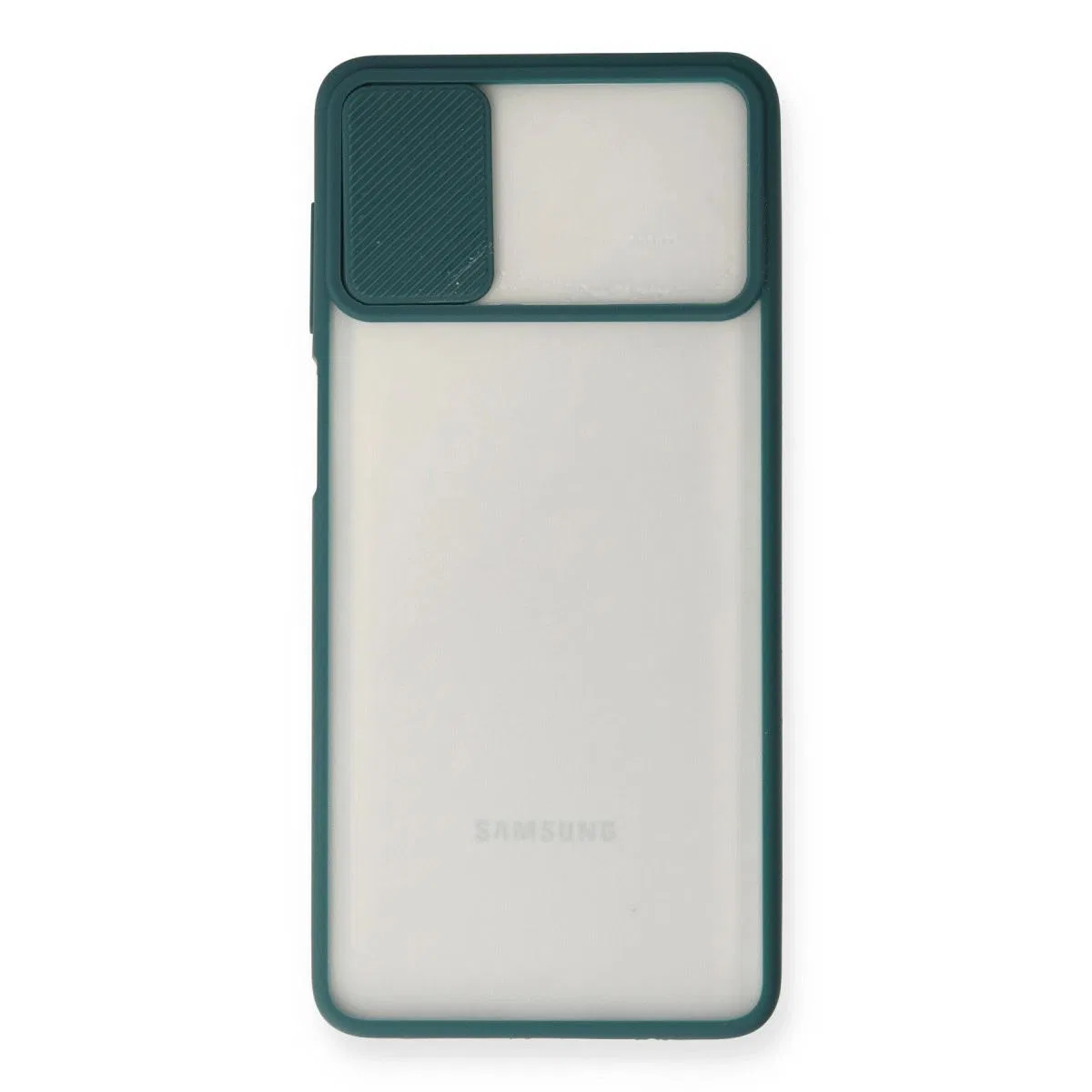 Samsung Galaxy M51 Kılıf Palm Buzlu Kamera Sürgülü Silikon - Yeşil görsel 2