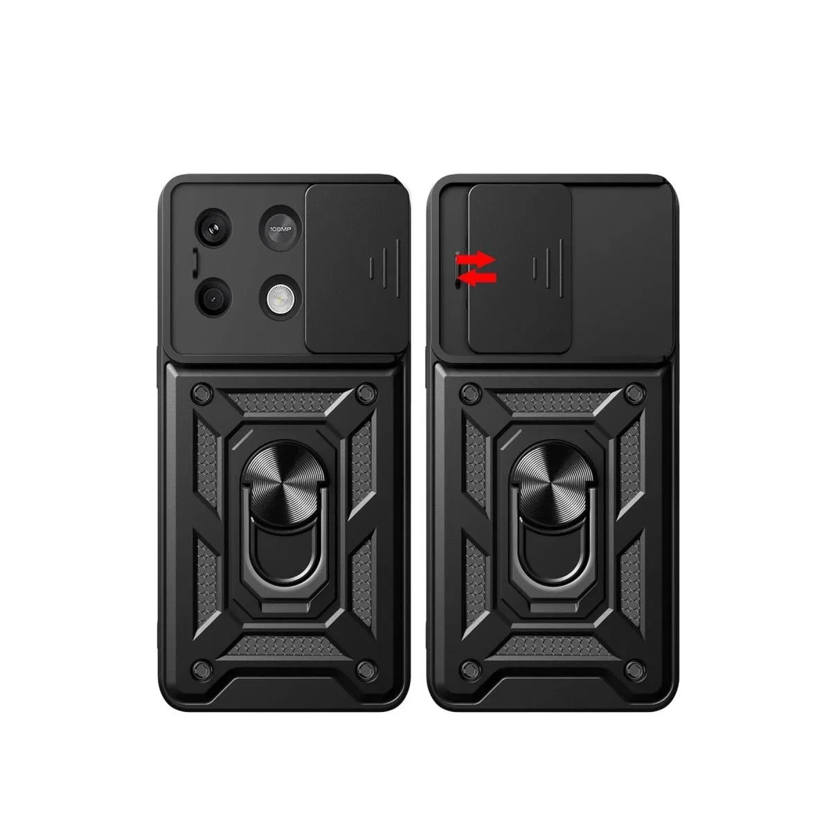 Xiaomi Poco X6 Pro Kılıf Pars Lens Yüzüklü Silikon - Yeşil görsel 3