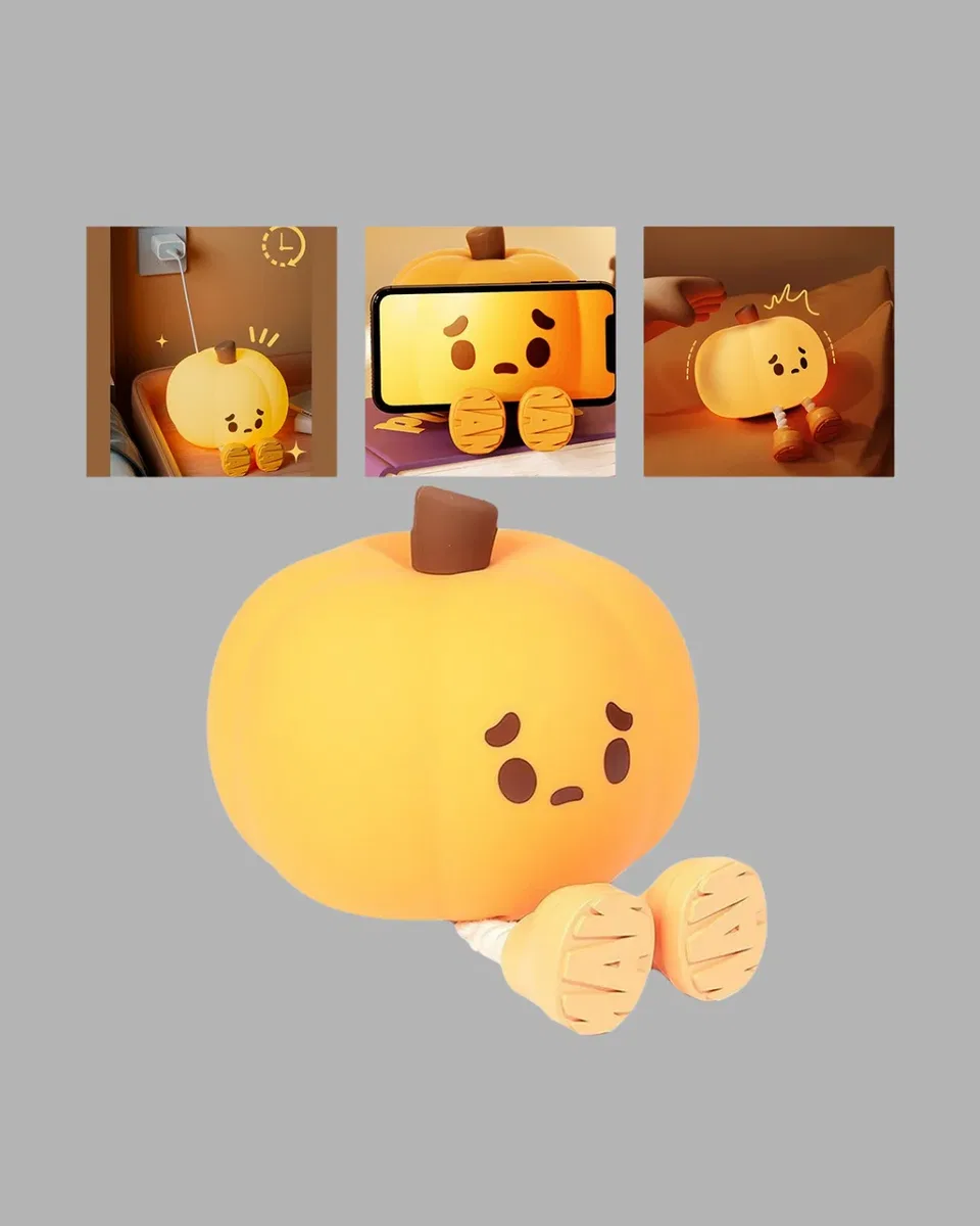 Dekoratif Pumpkin Gece Lambası Şarjlı Dokunmatik LED Işık Yeni Nesil görsel 4