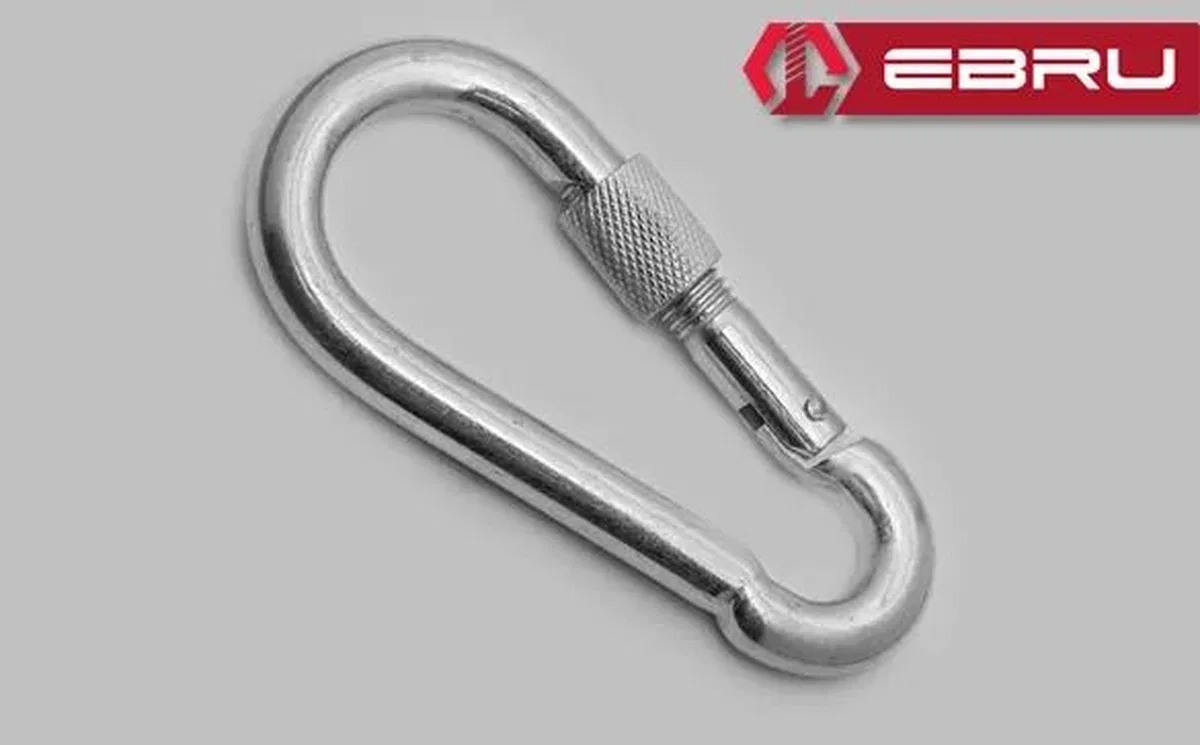 Vidalı Karabina, Kanca, Çengel 11mm - 10 Adet görsel 2