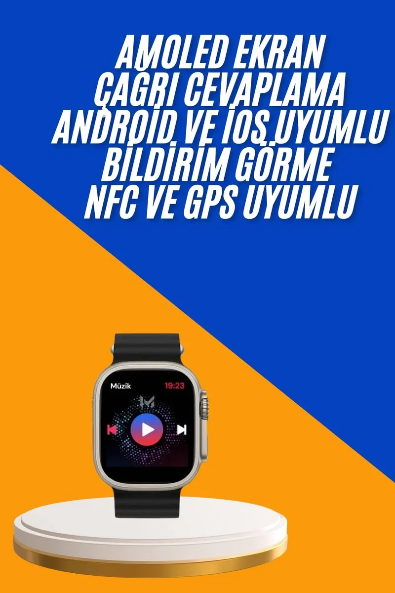 Akıllı Saat Çok Fonksiyonlu Unı Sosyal Medya Girişli Bluetooth Bağlantılı Yeni Nesil görsel 2