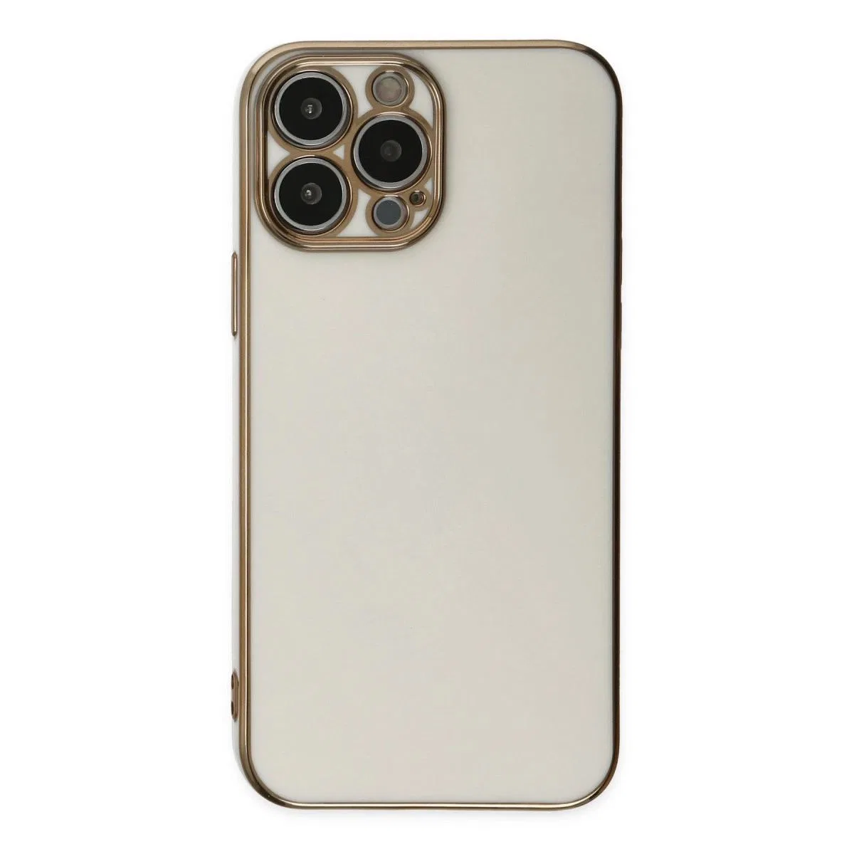 Apple İphone 14 Pro Max Kılıf Volet Silikon - Beyaz görsel 2