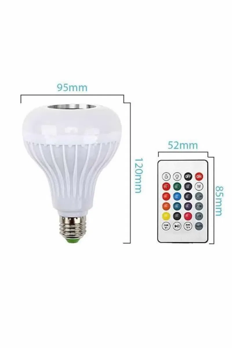 Bluetooth Hoparlör Akıllı Rgb Led Işık Renk Değiştirme Ses Bombası Ampül Görünümlü görsel 4