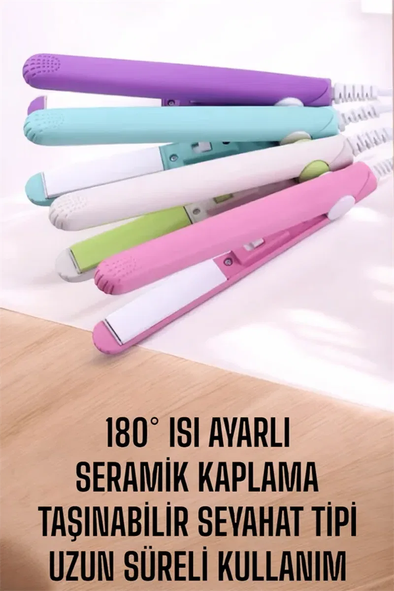 180°C Isı ve Uzun Süre Kalıcı Düzlük Sağlayan Mini Saç Düzleştirici görsel 4