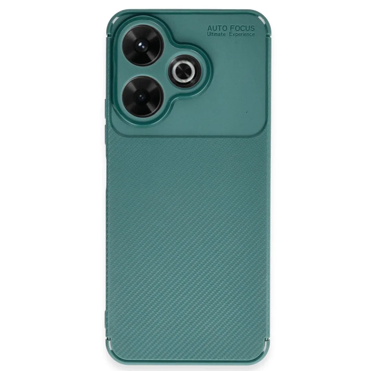 Xiaomi Redmi 13 4g Kılıf Auto Focus Karbon Kapak - Koyu Yeşil görsel 4