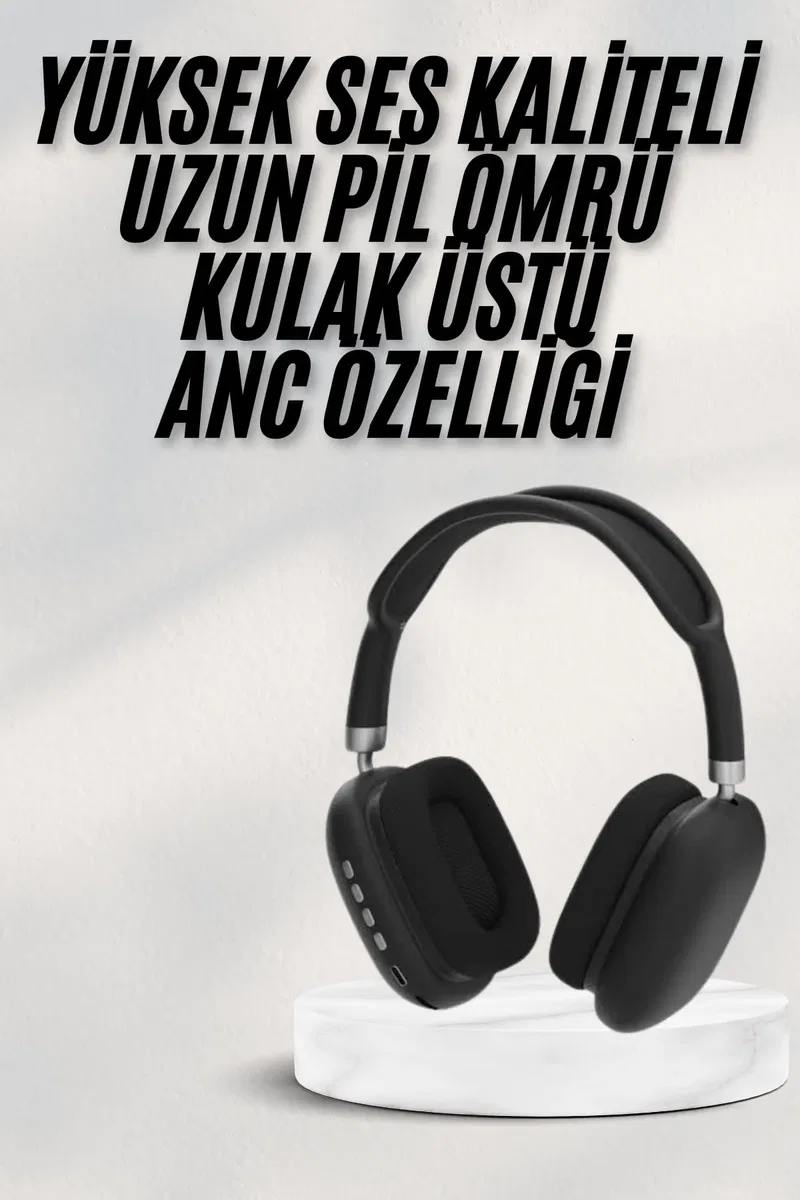 Yeni Nesil Bluetooth Kulaklık Kulak Üstü ANC Özelliği Yüksek Ses Kaliteli görsel 2