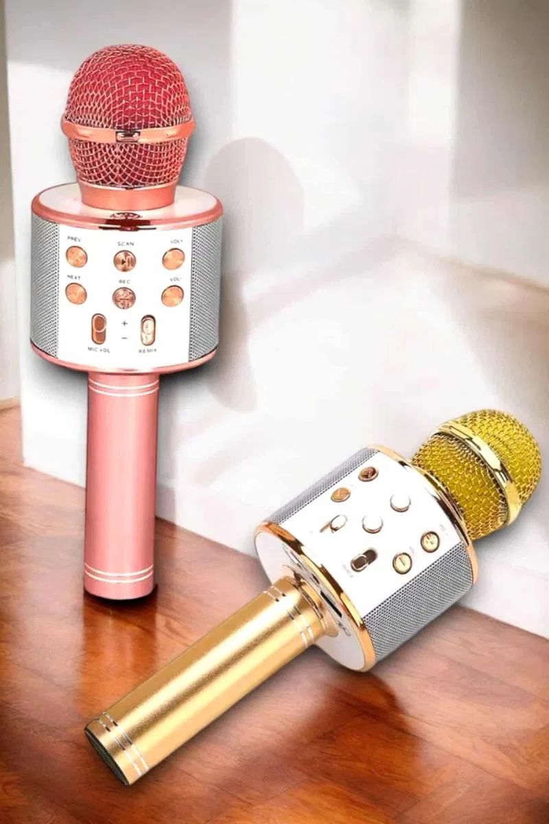 Kablosuz Bluetooth Karaoke Mikrofon Usb Ve Aux Girişli, Yüksek Ses Kalitesi görsel 2