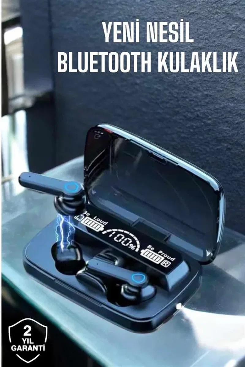 Bluetooth Kulaklık Powerbankli Dijital Göstergeli Dokunmatik Kontrol görsel 2