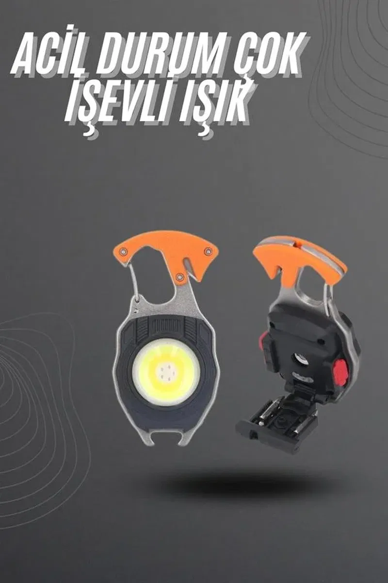 El Feneri LED Anahtarlık Çok Fonksiyonlu Mini Çakmak Özellikli görsel 2