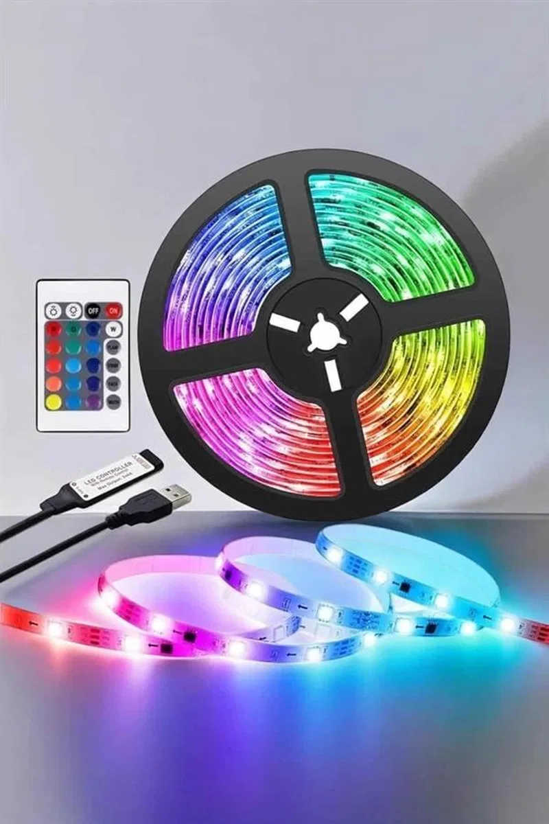 Rgb Işıklı 10metre Şerit Led Kumandalı Yeni Nesil görsel 5
