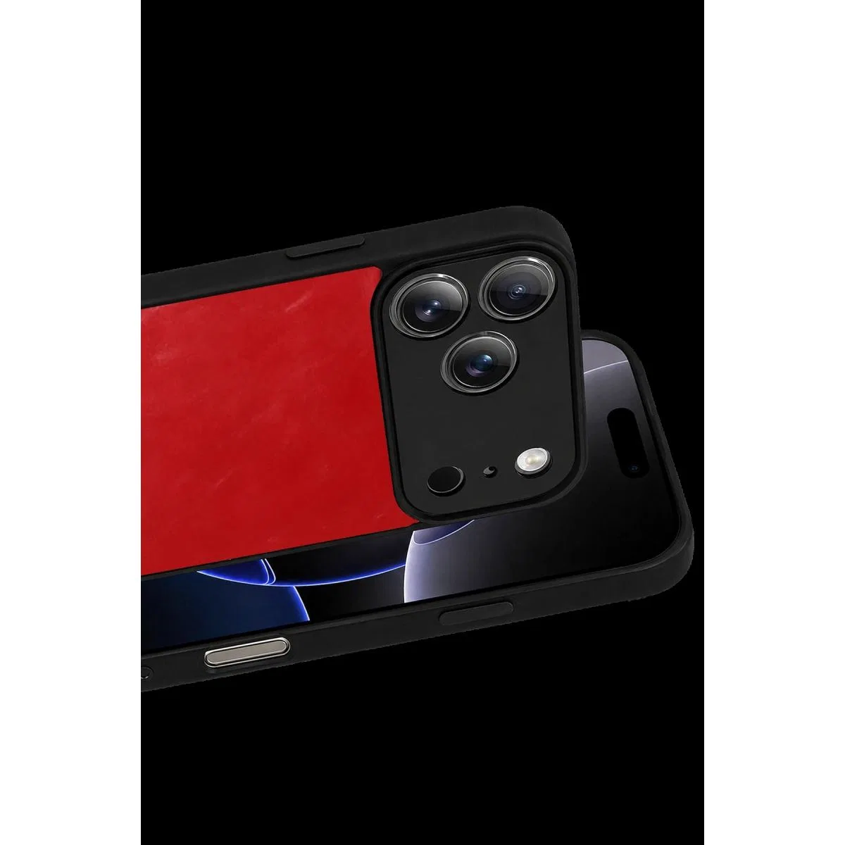 Apple İphone 17 Pro Aras Deri Kapak - Kırmızı görsel 2