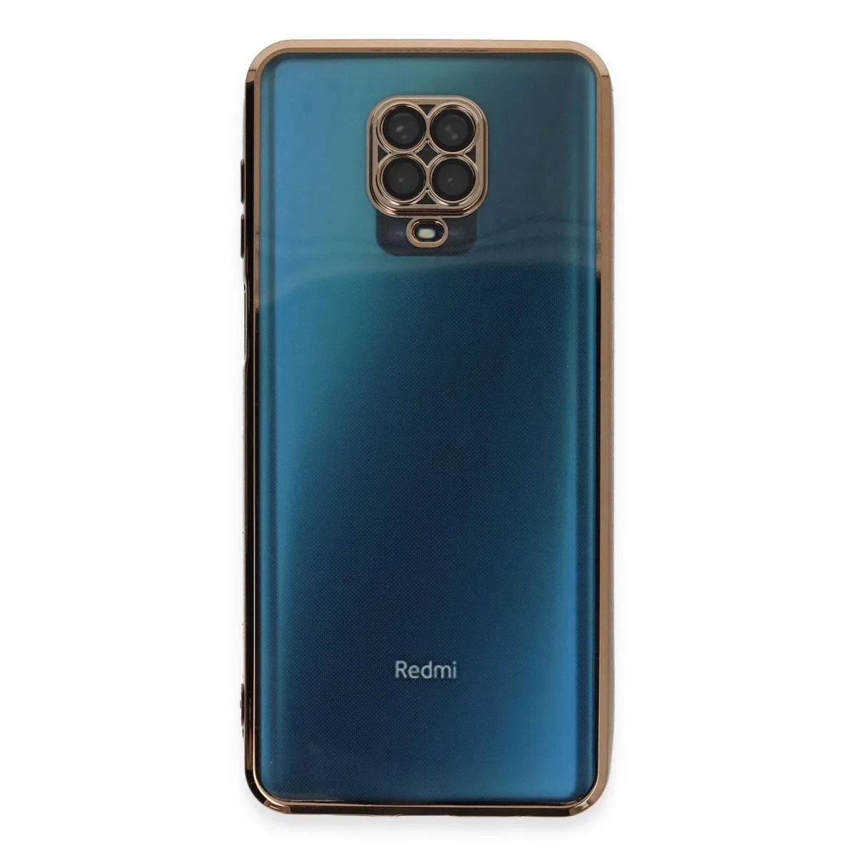 Xiaomi Redmi Note 9 Pro Kılıf Razer Lensli Silikon - Gold görsel 2