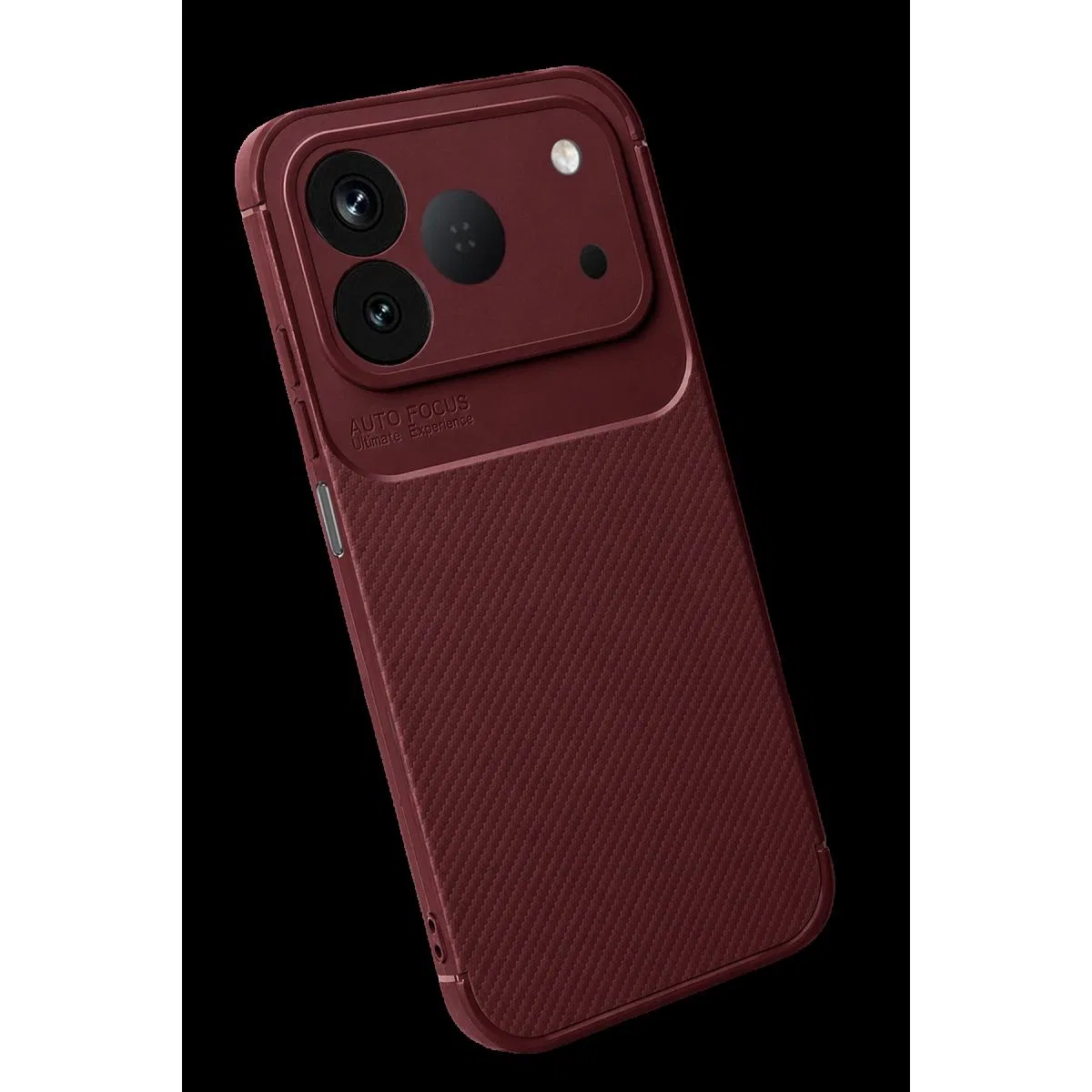 Newface Tecno Spark 50 4g Auto Focus Karbon Kapak - Bordo görsel 2