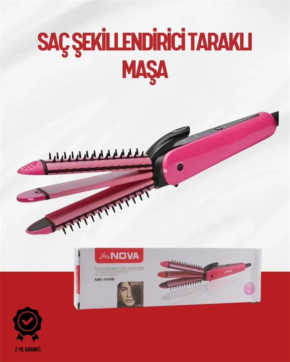 Saçı Sabitleyen Çok Fonksiyonlu Saç Maşası