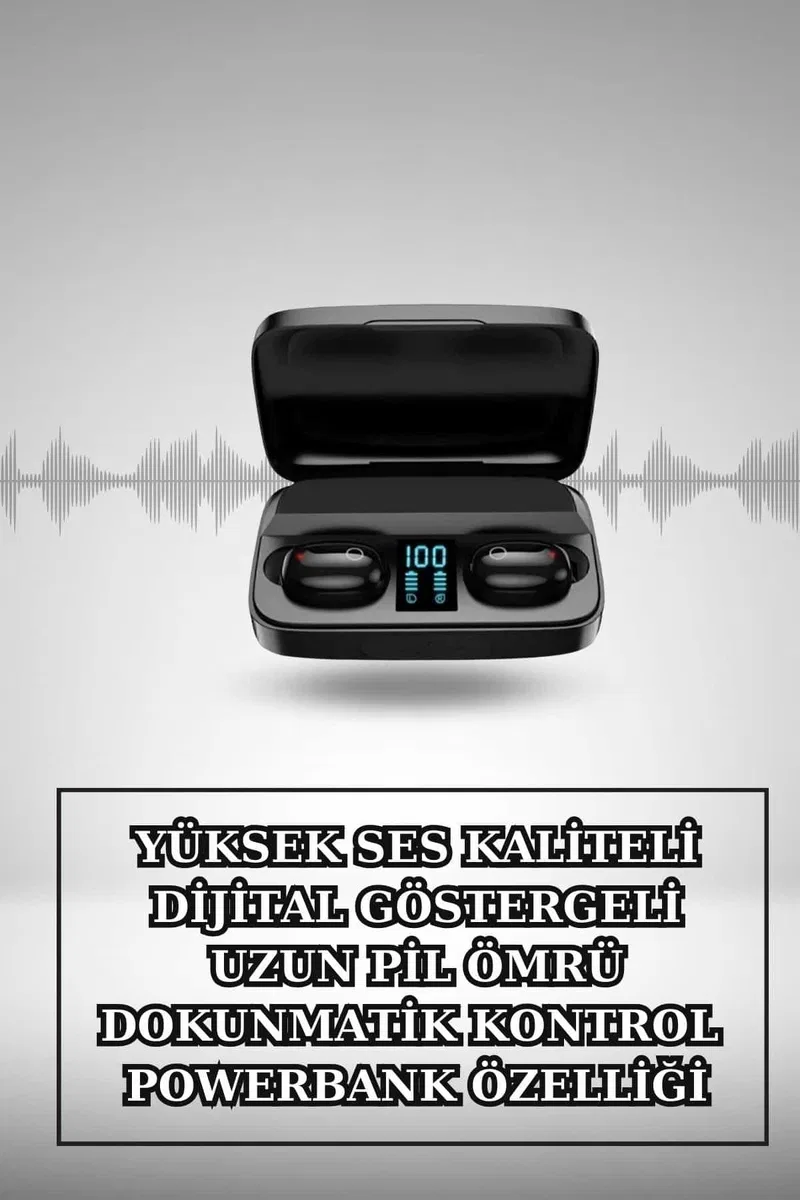 Wireless Şarjlı Pembe Akıllı Saat ve Kablosuz Bluetooth Kulaklık Dokunmatik Kontrol görsel 2