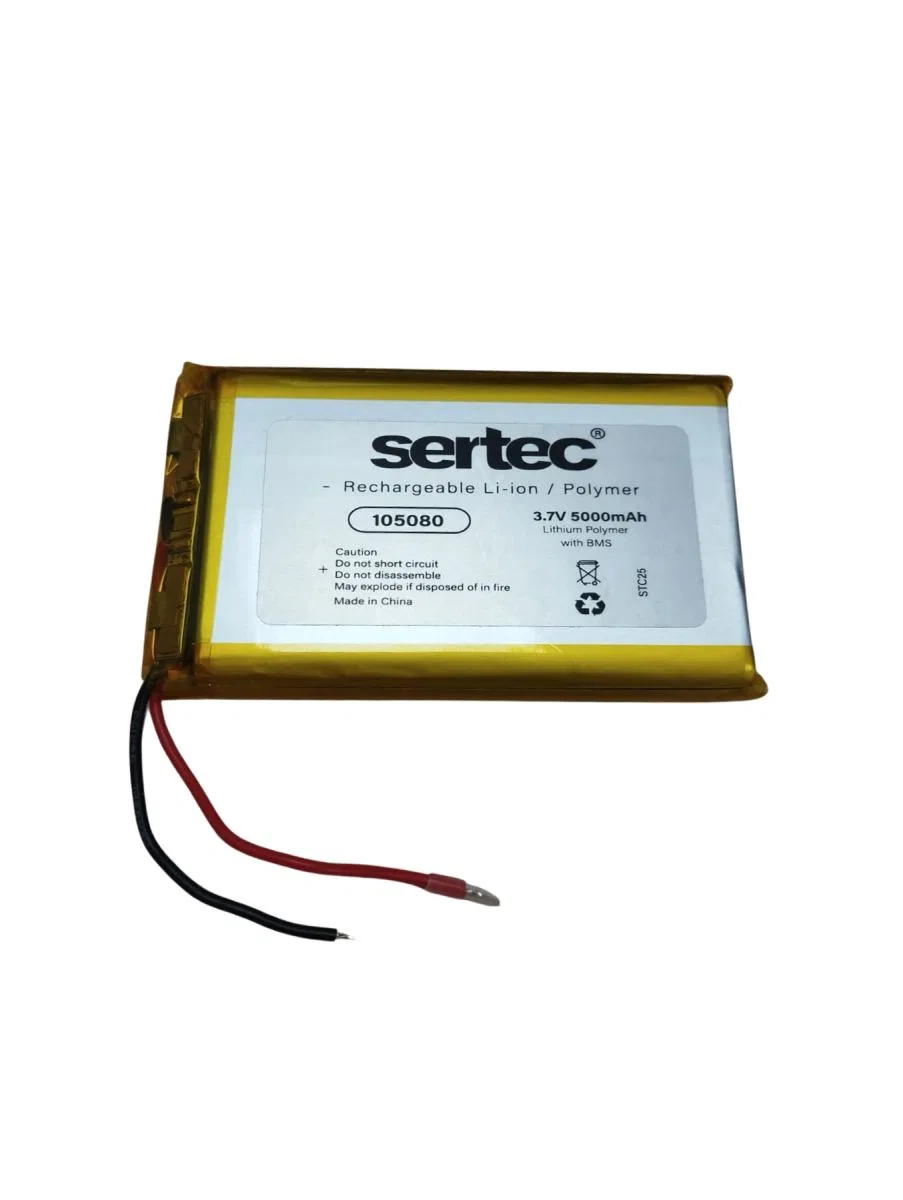 Sertec 105080 3. 7v 5000 Mah Li-polymer Pil (devreli/1. 5a)