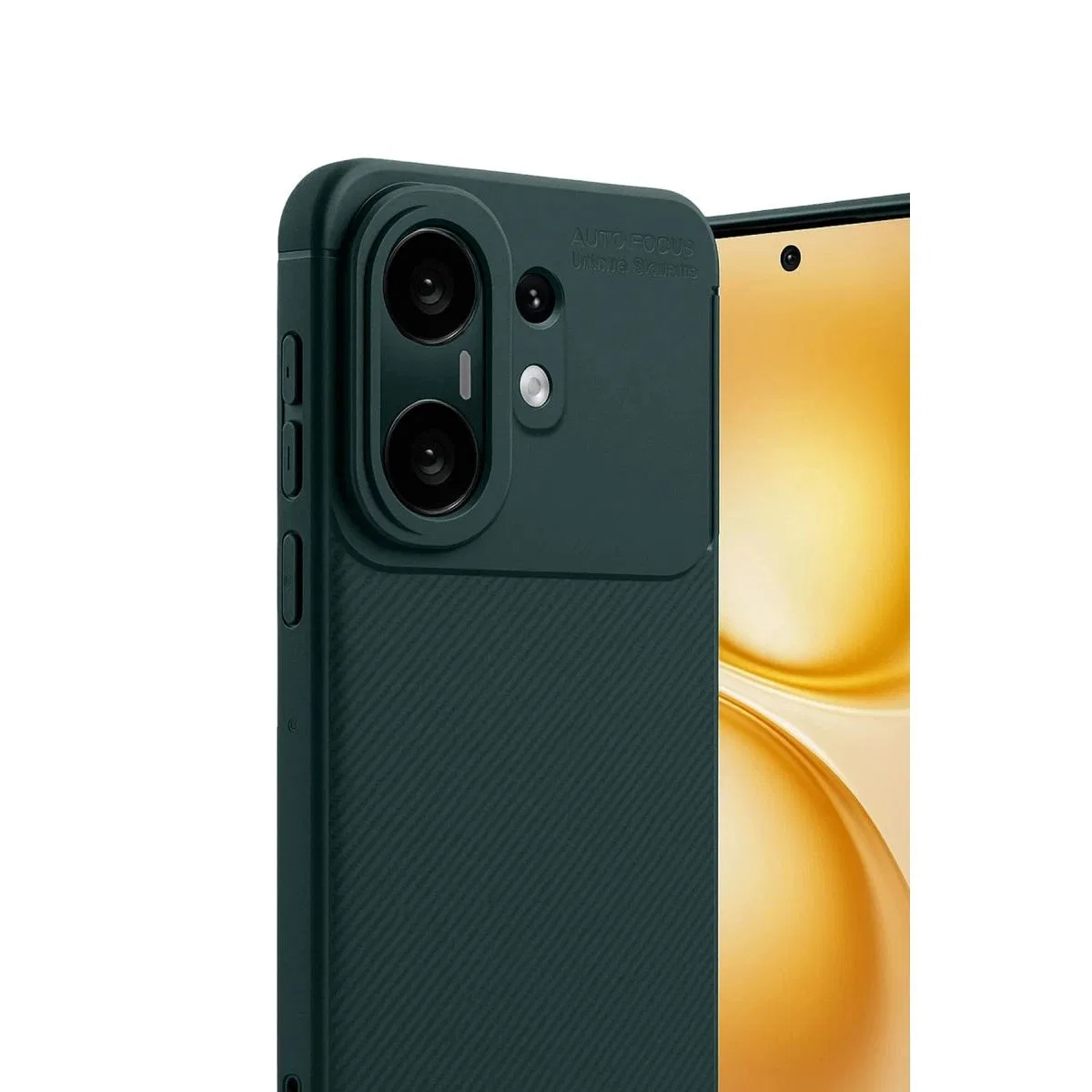 Vivo X200 Fe Auto Focus Karbon Kapak - Koyu Yeşil görsel 3